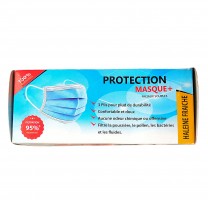 Pack 30 Mascarilla higiénica no reutilizables color azul medical