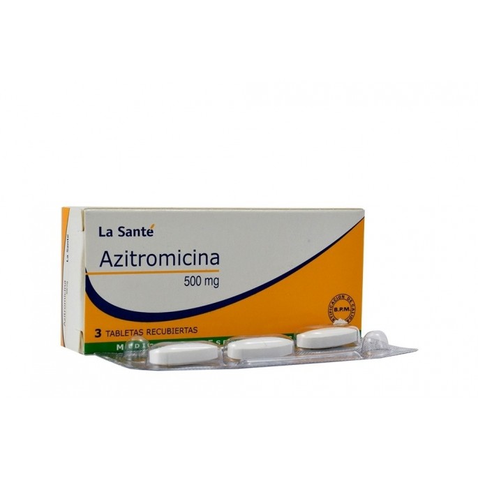 Azitromicina 500mg 3 Comprimidos Vía oral
