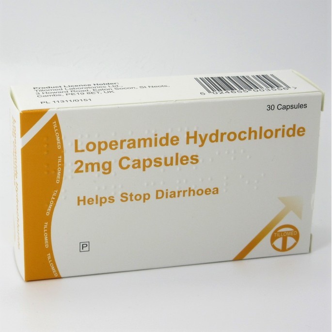 Loperamide 2mg 20 comprimidos ( para diarrea)
