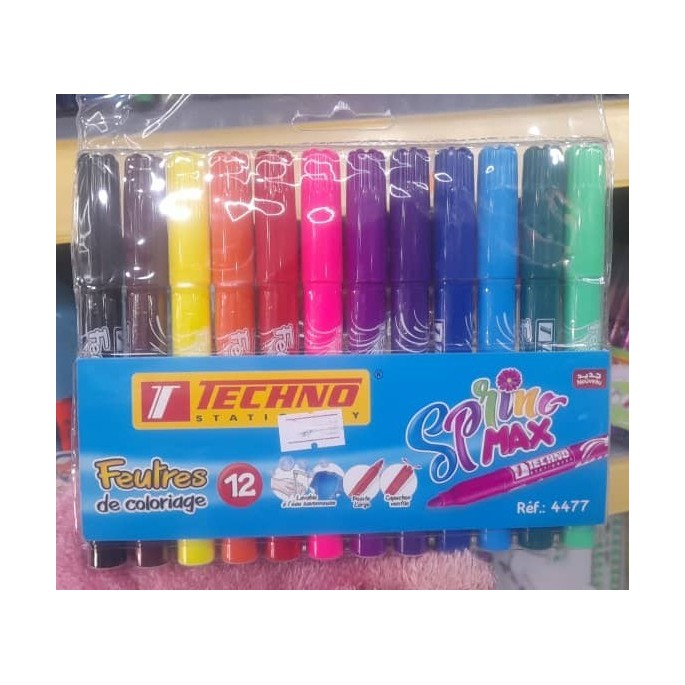 Rotuladores 12 colores TECHNO