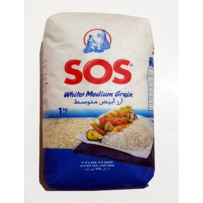 Arroz Redondo SOS 1kg ارز ابيض متوسط صوص