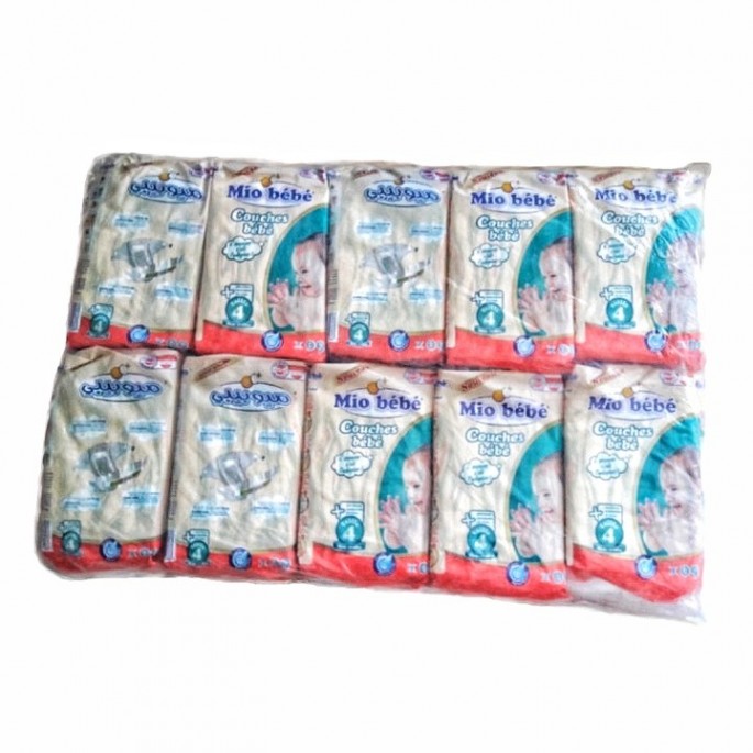 Pack 10x09 Pcs Pañales MIOBEBE talla 4, 7-18 kg كرطون ميوبيبي مرحلة الرابعة